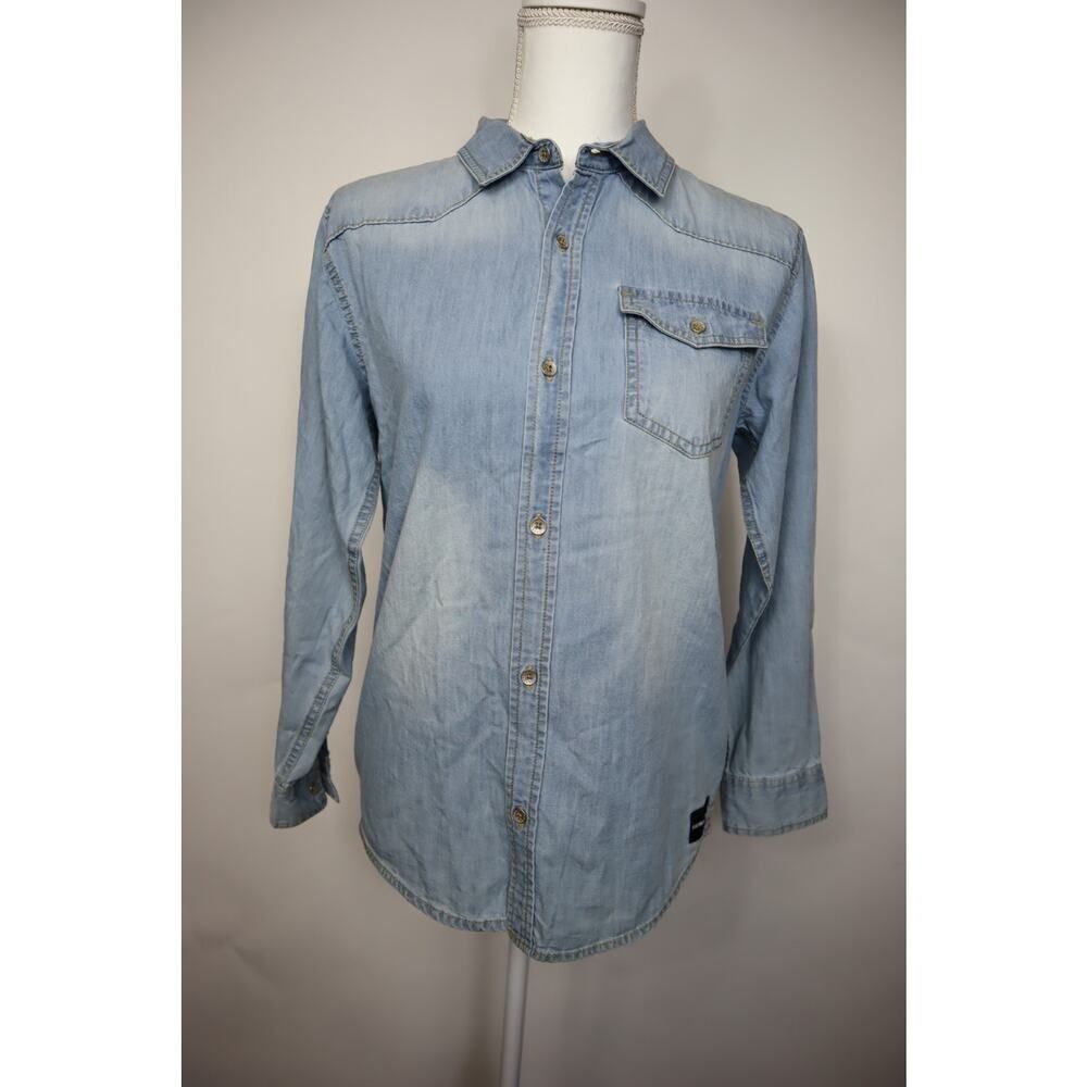 Calvin Klein Jeans Boys Denim Button Down‎ Shirt Size L (14-16)